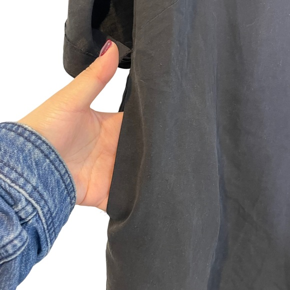 Fumblin Foe 100% Silk Cape Layered Blouson Dress Size S Minimalist Lagenlook - Picture 5 of 9